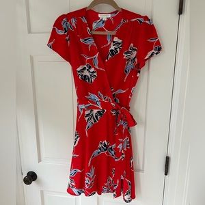 Silk Red Yumi Kim Kennedy wrap dress size S